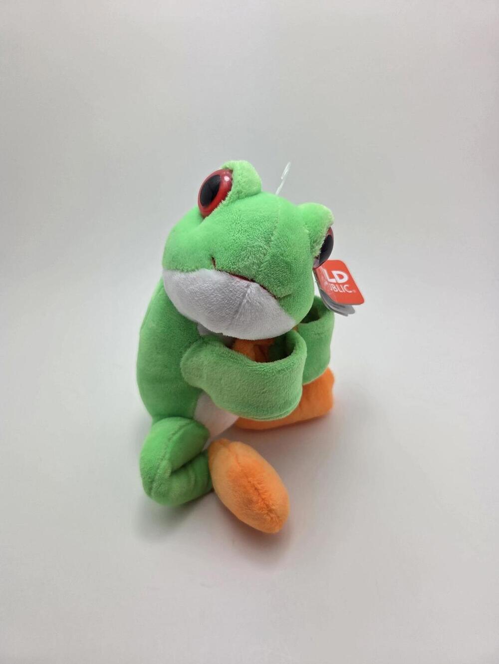 Wild Republic Frog Stuffed Animal Plush Slap Bracelet (6 inch)